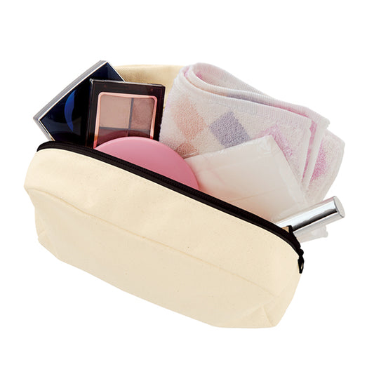 【受注生産】キャンバス厚手ポーチ/ フラワー (角底マチあり)