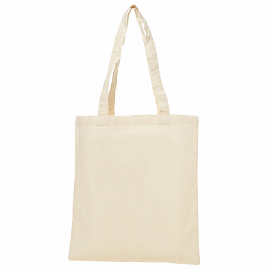 【受注生産】コットン薄手トート/ テキスト（ナチュラル生地 × 黒文字）