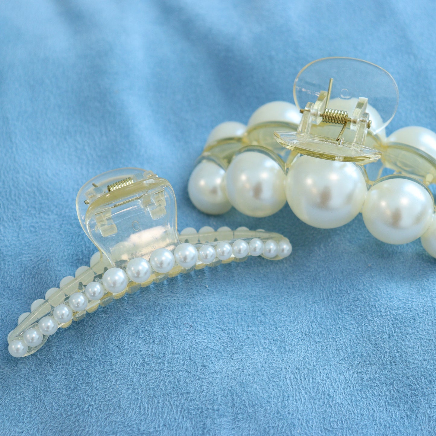 【アクリルパール】ヘアクリップ（小粒・クリア）