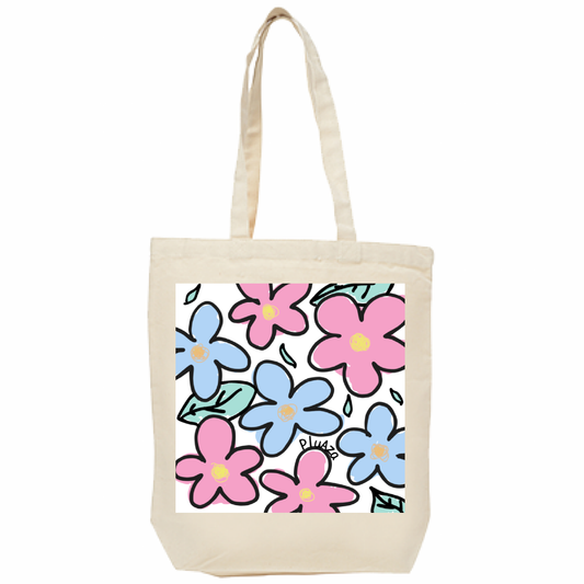 【受注生産】キャンバス厚手トート (M) / 花柄
