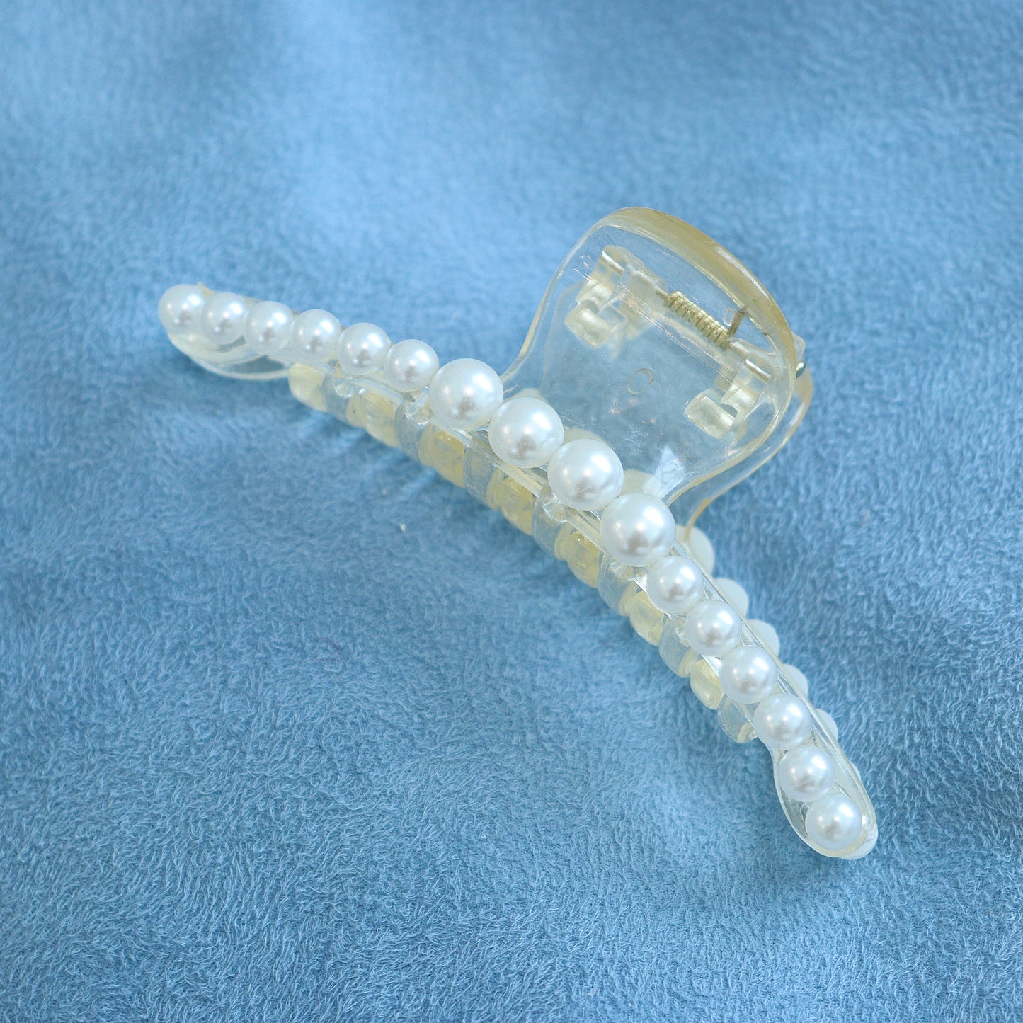 【アクリルパール】ヘアクリップ（小粒・クリア）