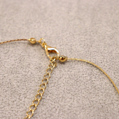 【淡水パール】９粒パールネックレス（ゴールドスネークチェーン）（箱付き）