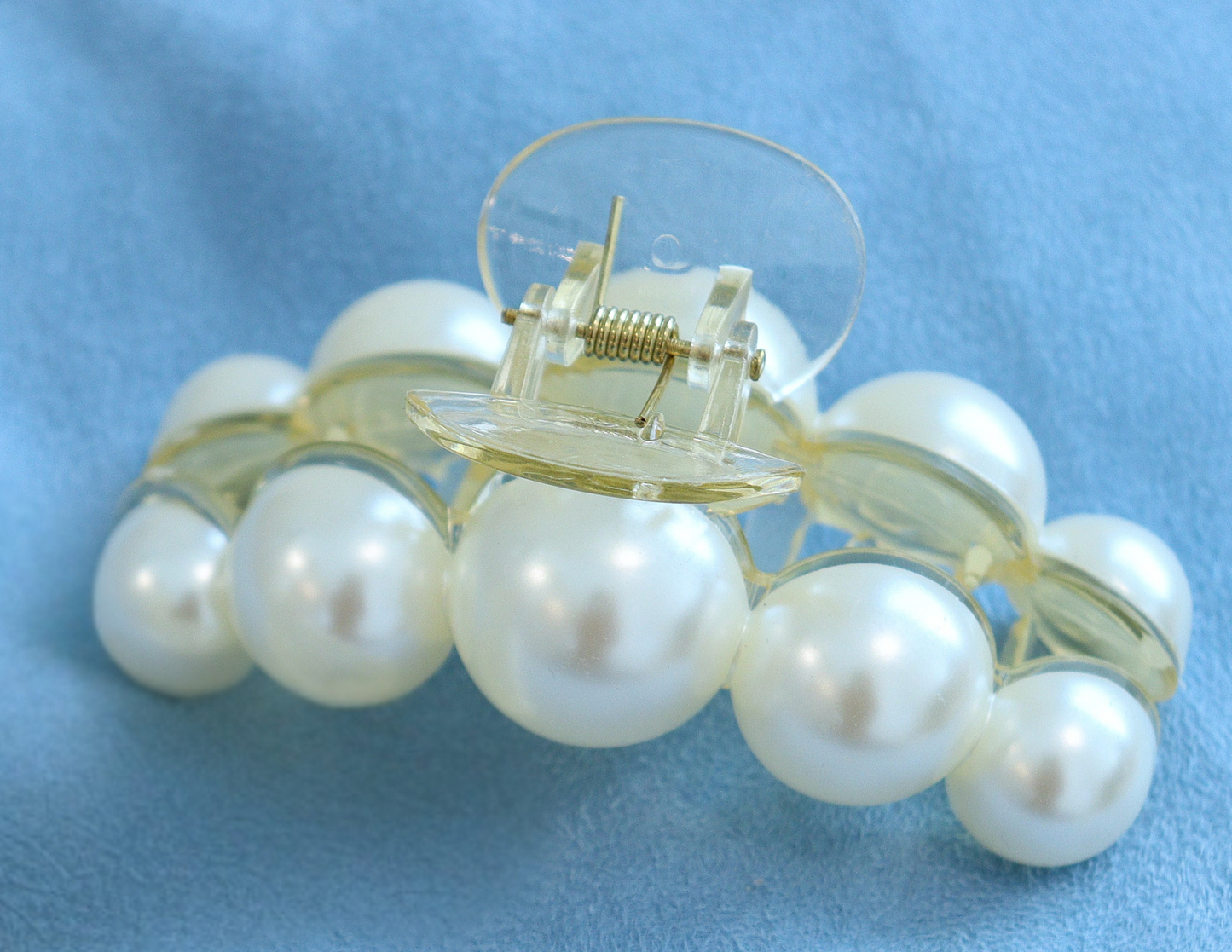 【アクリルパール】ヘアクリップ（大粒・クリア）