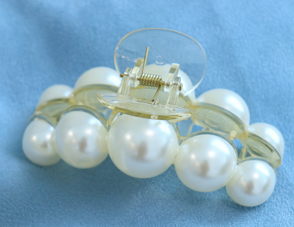 【アクリルパール】ヘアクリップ（大粒・クリア）