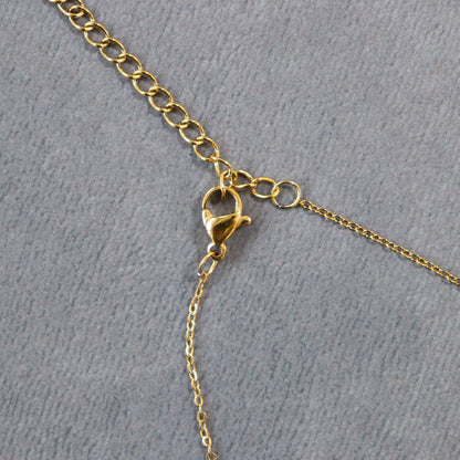 【貝殻パール】一粒ネックレス (ゴールド)