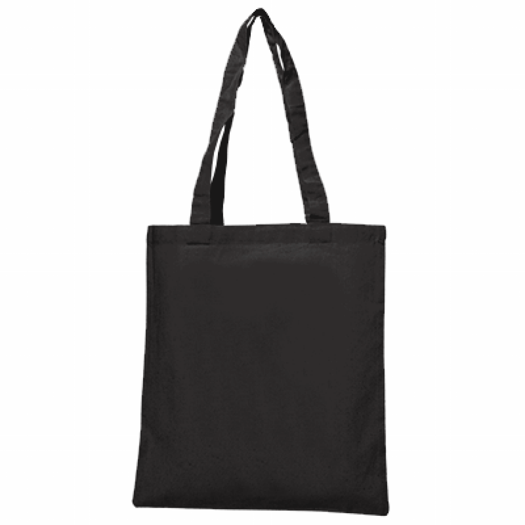 【受注生産】コットン薄手トート(M) / 雪だるま (黒生地)