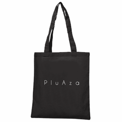 【受注生産】コットン薄手トート/ テキスト（黒生地 × 白文字）