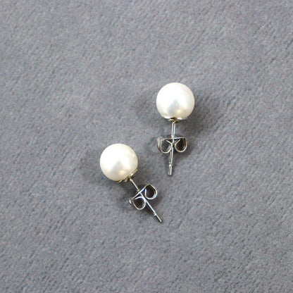 【貝殻パール】一粒ピアス (シルバー)