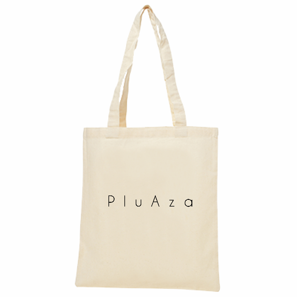 【受注生産】コットン薄手トート/ テキスト（ナチュラル生地 × 黒文字）