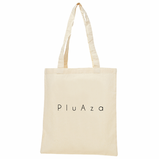 【受注生産】コットン薄手トート/ テキスト（ナチュラル生地 × 黒文字）