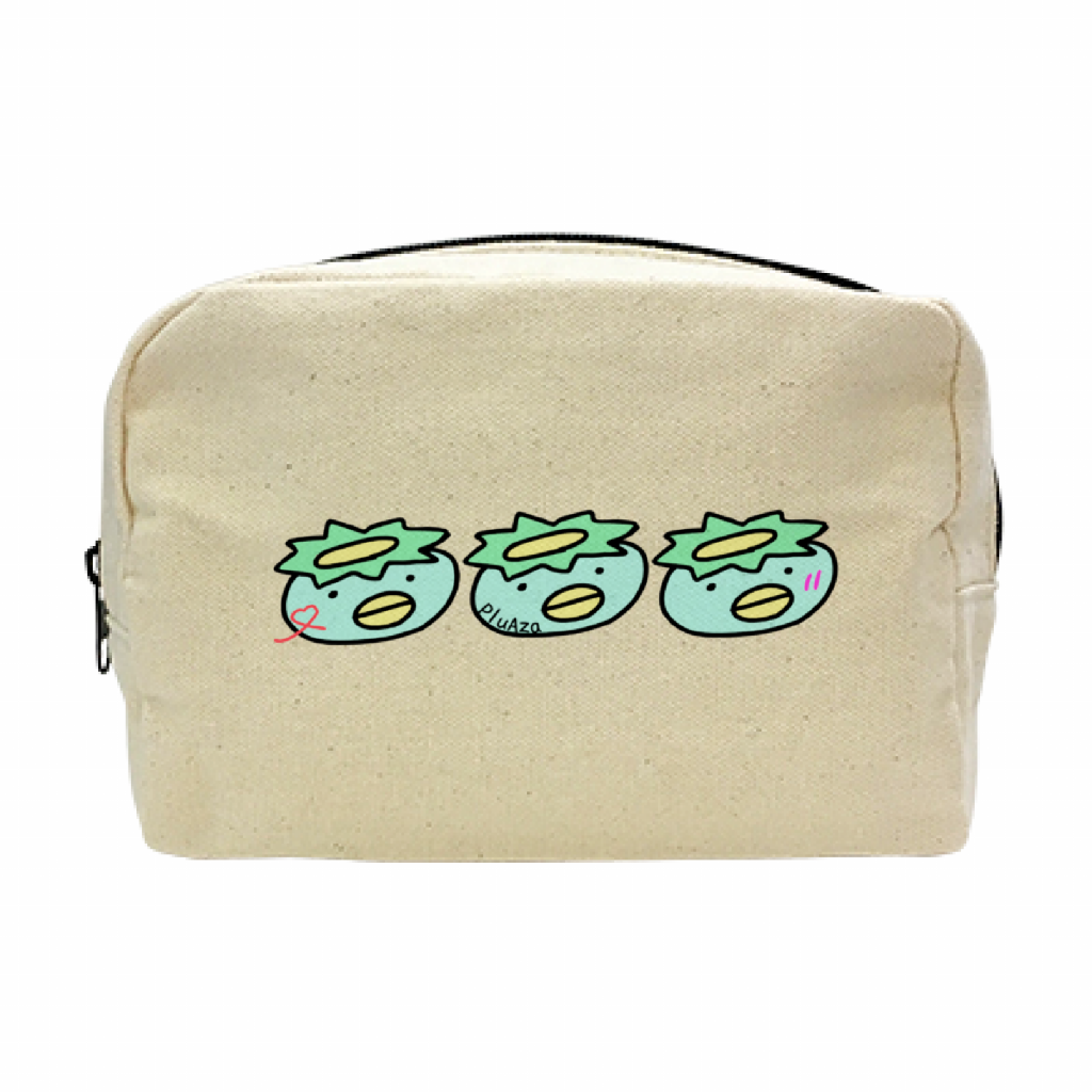 【受注生産】キャンバス厚手ポーチ/ カッパ (角底マチあり）