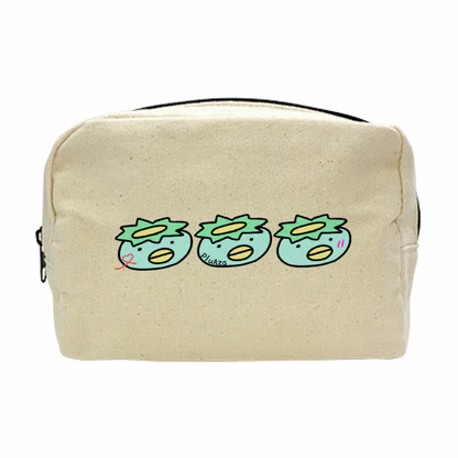 【受注生産】キャンバス厚手ポーチ/ カッパ (角底マチあり）