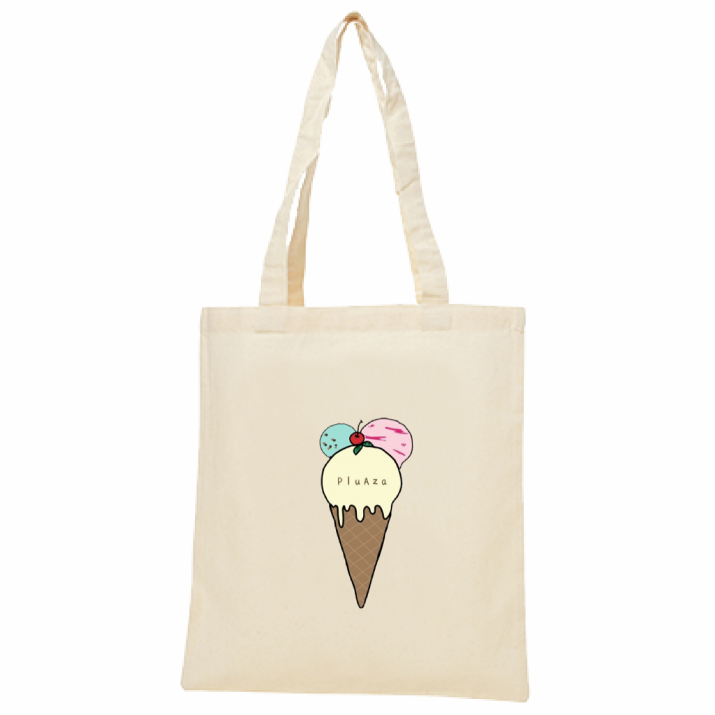 【受注生産】コットン薄手トート/ アイスクリーム